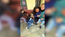 Feroz golpiza contra una maestra
