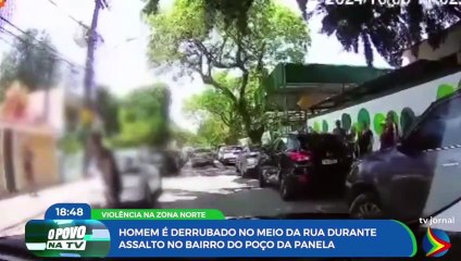 Homem é derrubado no meio da rua em assalto no Poço da Panela, Zona Norte do Recife