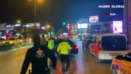 Bursa'da polisten kaçan alkollü şahıs böyle durduruldu! O anlar kamerada