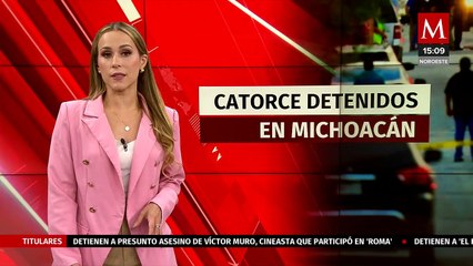 Autoridades detienen a 14 personas por incendiar patrullas en Michoacán