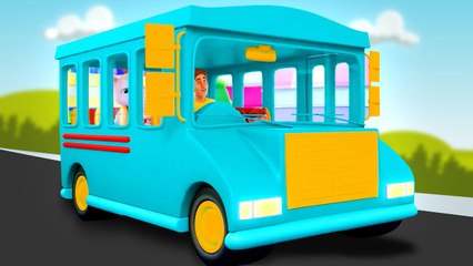 Wheels On The Bus Go Round And Round, Fun Ride and Popular Nursery Rhymes for Kids