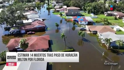 Estiman 14 muertos tras paso del huracán “Milton” en Florida