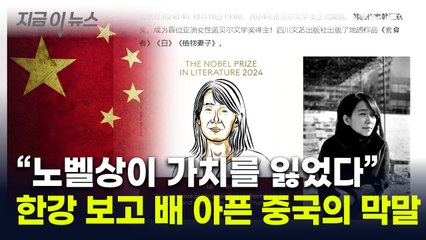 '찬쉐'가 노벨상 아니라니...한강 수상에 中 일부 누리꾼들 불만 폭발  [지금이뉴스] / YTN