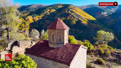 Gümüşhane'de sonbaharın eşsiz renkleri İmera Manastırı’nı sardı