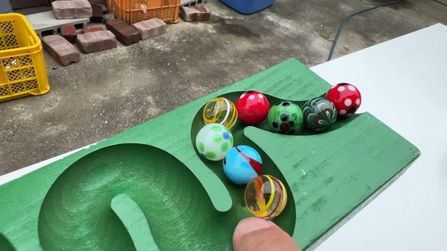 Marble run race ☆ Working vehicle dump truck, retro truck healing HABA colorful wooden slope