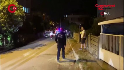 Misafirlikte evin çatısına çıkıp ekipleri seferber etti