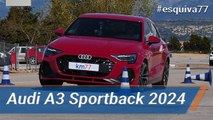 Audi A3 Sportback 2024 - Maniobra de esquiva (moose test) | km77.com