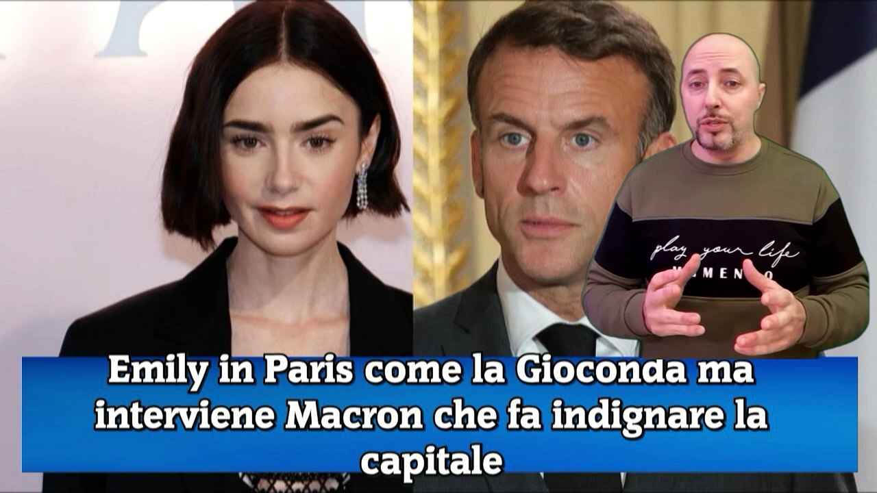 Emily in Paris come la Gioconda ma interviene Macron che fa indignare la capitale