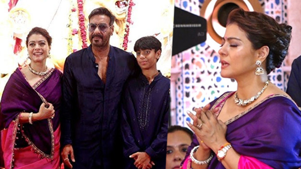 Durga Puja 2024: Kajol,Ajay Devgan With Son Yug Ashtami Pushpanjali Arpit Full Video |