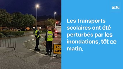 Inondations après la tempête Kirk : l'Huisne en crue à La Ferté-Bernard