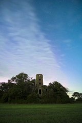 Northern Lights display at Racton Ruins in Chichester - South Coast Droner