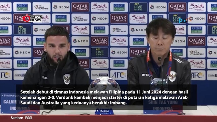 BELUM PERNAH KALAH SAAT TAMPIL BELA TIMNAS INDONEISA, CALVIN VERDONK PUJI KUALITAS SKUAD GARUDA