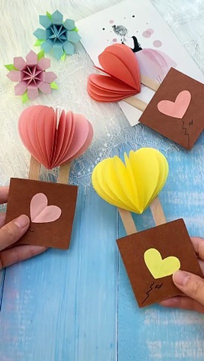 Making Paper Hearts by Hand | DIY Paper Crafts and Decor #artsandcrafts #art #crafts #shortsvideos #handmade #PaperGreeting