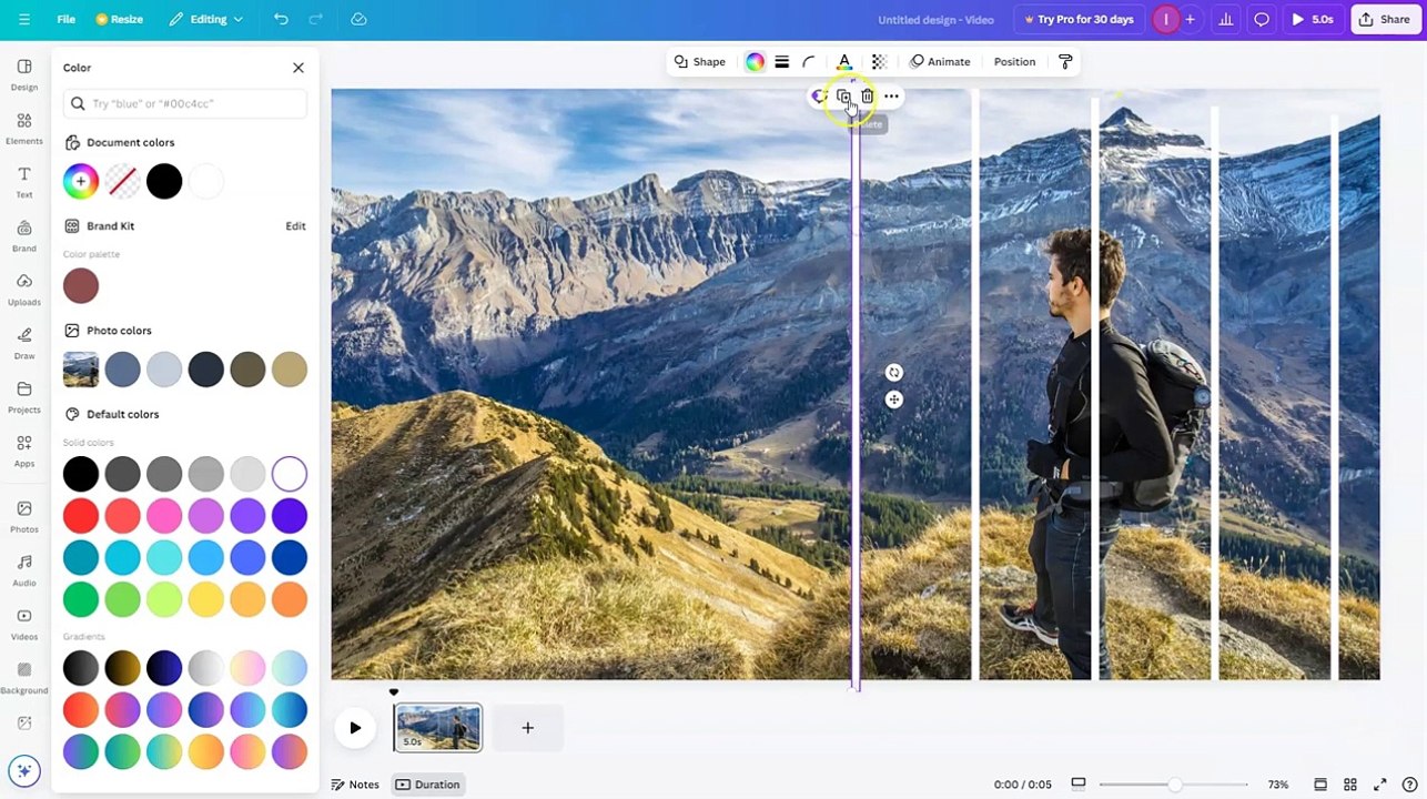 How to create Line Wipe Transition effect in Canva l easy canva l Canva tutorial