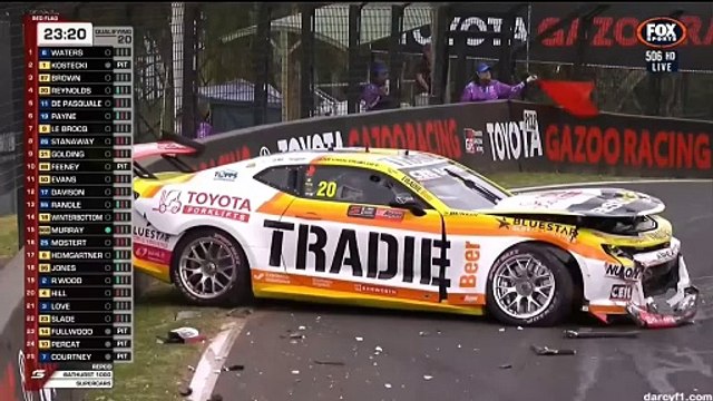 V8 Supercars 2024 1000 Km Bathurst Qualifying Reynolds and Davison Big Crashes