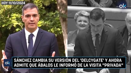 Sánchez cambia su versión del ‘Delcygate’ y ahora admite que Ábalos le informó de la visita «privada»