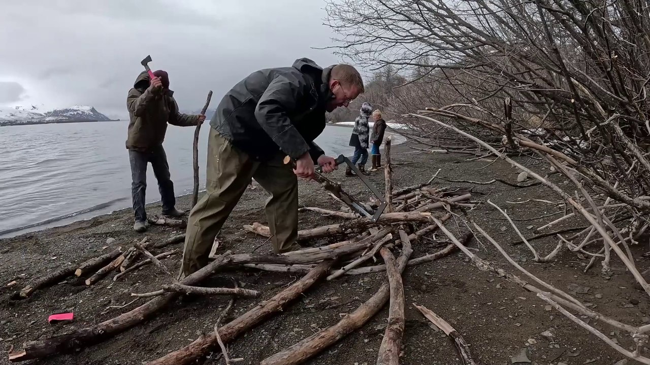 Camping, Fishing & Clamming in a Snow Storm - Coastal Foraging in Alaska
