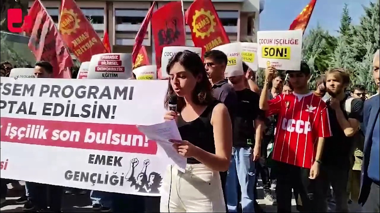 EMEP bakanlık önünde MESEM raporunu açıkladı: 11 yılda en az 754 çocuk iş cinayetinde öldü, öğrenciler şiddet ve tacize uğruyor | Haber: Seda TAŞKIN
