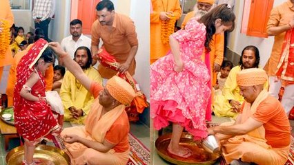 शारदीय नवरात्रि की नवमी को नौ दुर्गा स्वरूपा कुंवारी कन्याओं का पूजन किया CM योगी आदित्यनाथ ने