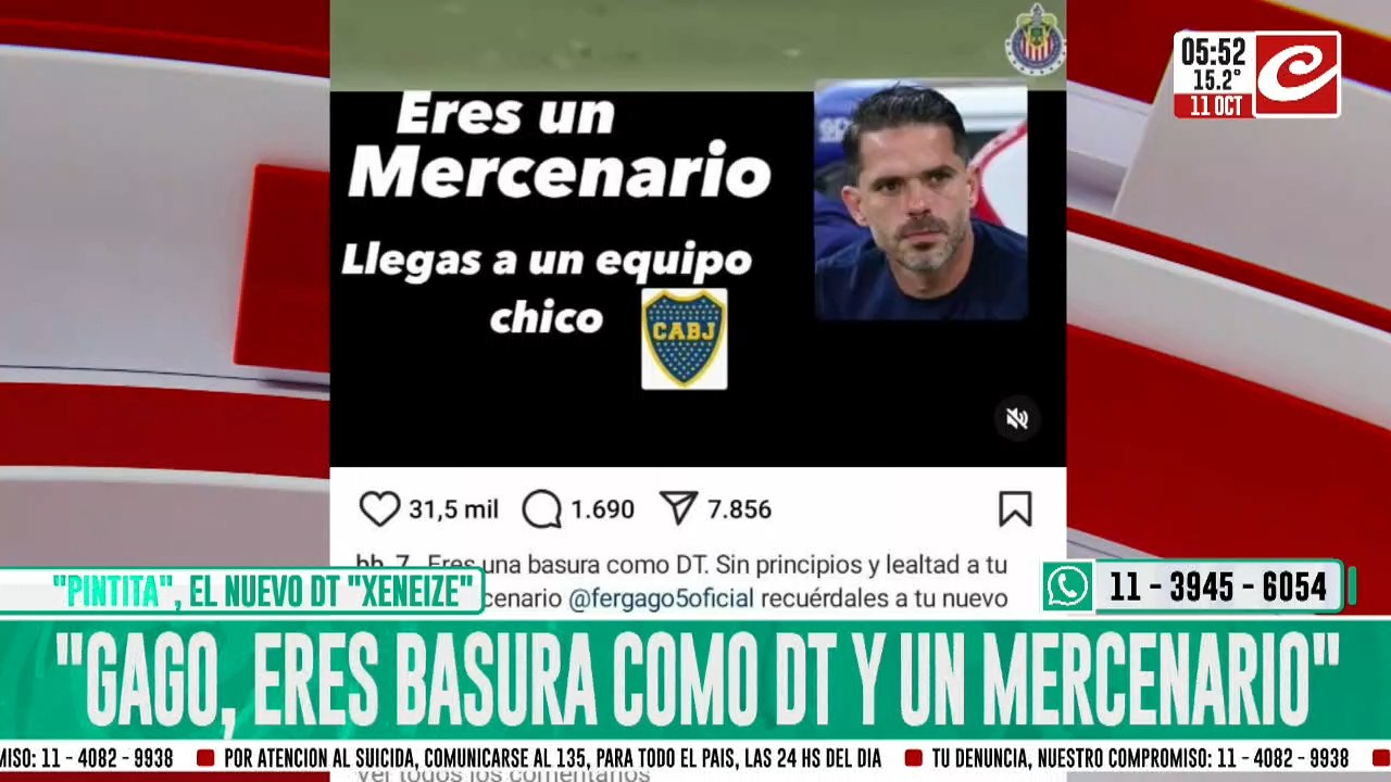 Un ídolo de Chivas destrozó a Gago: "Eres una basura como DT y un mercenario"