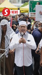 Palestine not a religious struggle, big powers arrogant, Mat Sabu says at rally