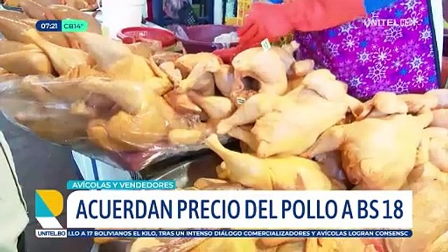 Avicultores y vendedores de Cochabamba establecen el precio del pollo entre 17 y 18 bolivianos