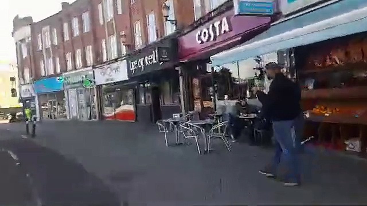 Walking to Costa coffee shop in Belmont Circle part 1