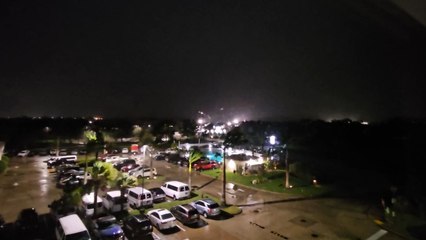Intense footage of Hurricane Milton triggering transformer explosions in Sarasota, FL