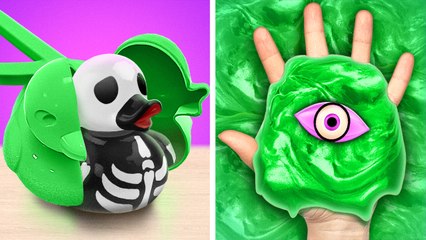 Unicorn Tutned Into Zombi!  *Thing And Wednesday Scary Crafts *