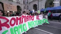 Torino, il flash mob finale di Fridays for Future