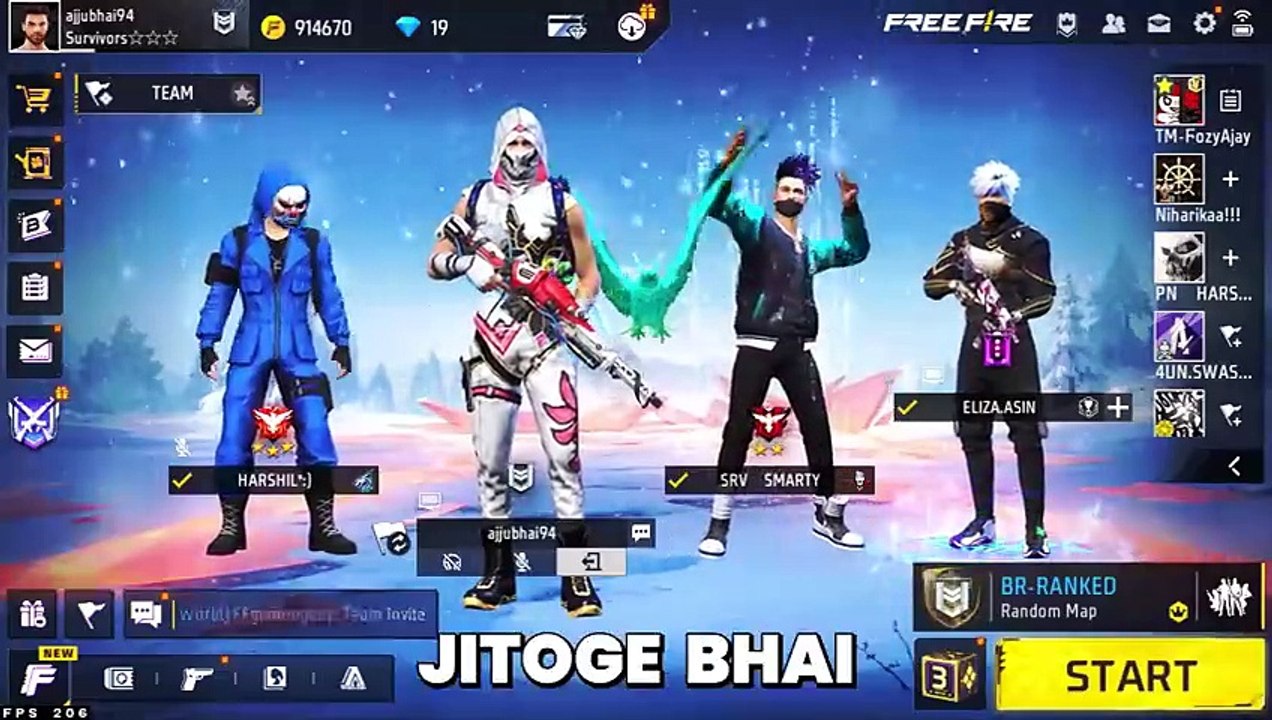 ELIZA_CALL ME_NOOB GARENA FREE FIRE AJJU BHAI