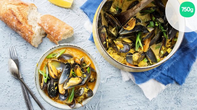 Moules au curry au Cookeo