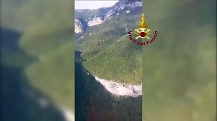 Le operazioni di recupero a Caramanico Terme