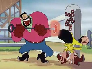 Braccio di Ferro contro il toro e Bluto