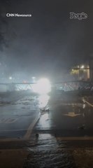 Crane Collapsed Into Building in St. Petersburg As Result of Hurricane Milton