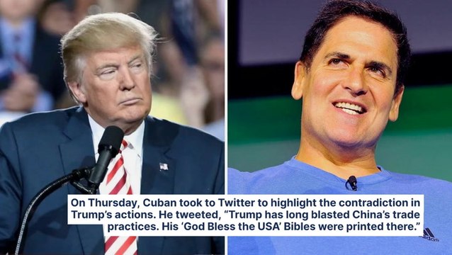 Mark Cuban Blasts Trump Over Made-In-China Bibles: 'God Bless The USA' Holy Books Printed Abroad