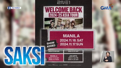 "Welcome back" tour ng 2NE1 sa Pilipinas, nadagdagan ng second night | Saksi