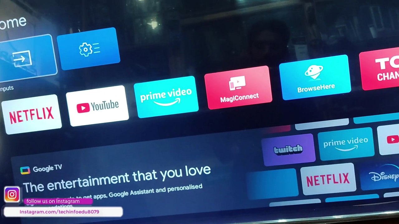 Google Tv home screen & Last used input | Google Tv Setup