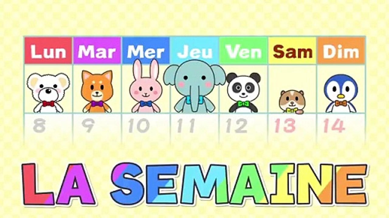 La chanson des jours de la semaine  Comptine pour apprendre les jours de l