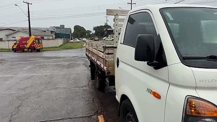 Ciclista fica ferido em acidente no Pioneiros Catarinenses