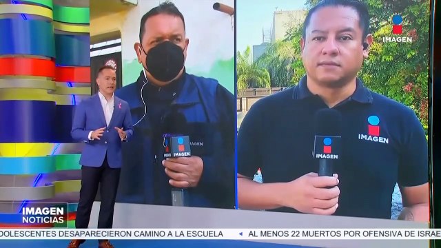 Dos camiones aplastan un automóvil en Escobedo, Nuevo León