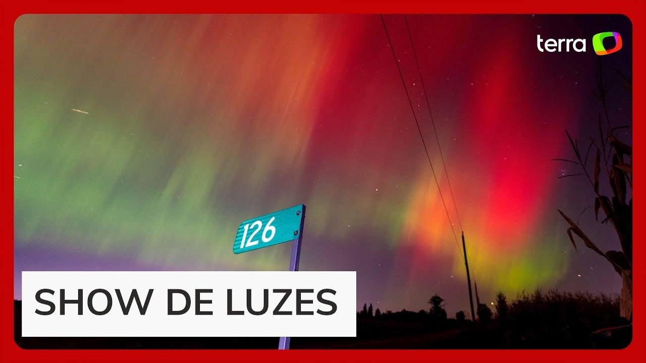 Tempestade solar severa produz onda de auroras ao redor do mundo