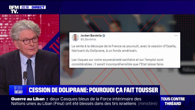 Thierry Breton, ancien commissaire européen, à propos de Jordan Bardella: Je l'ai beaucoup plus rencontré dans les couloirs que dans l'hémicycle du Parlement européen