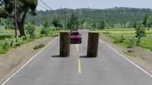 Car Vs Log Trap | Crashing Video Games