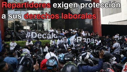 Repartidores por apps realizan rodada para  conocer iniciativa de ley anunciada por Sheinbaum