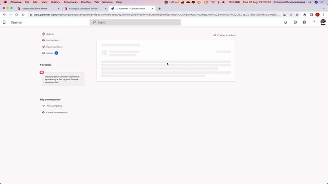 How to USE Microsoft Yammer for Office 365 On a Mac - Tutorial 18 - Locate Inbox - Basic Tutorial