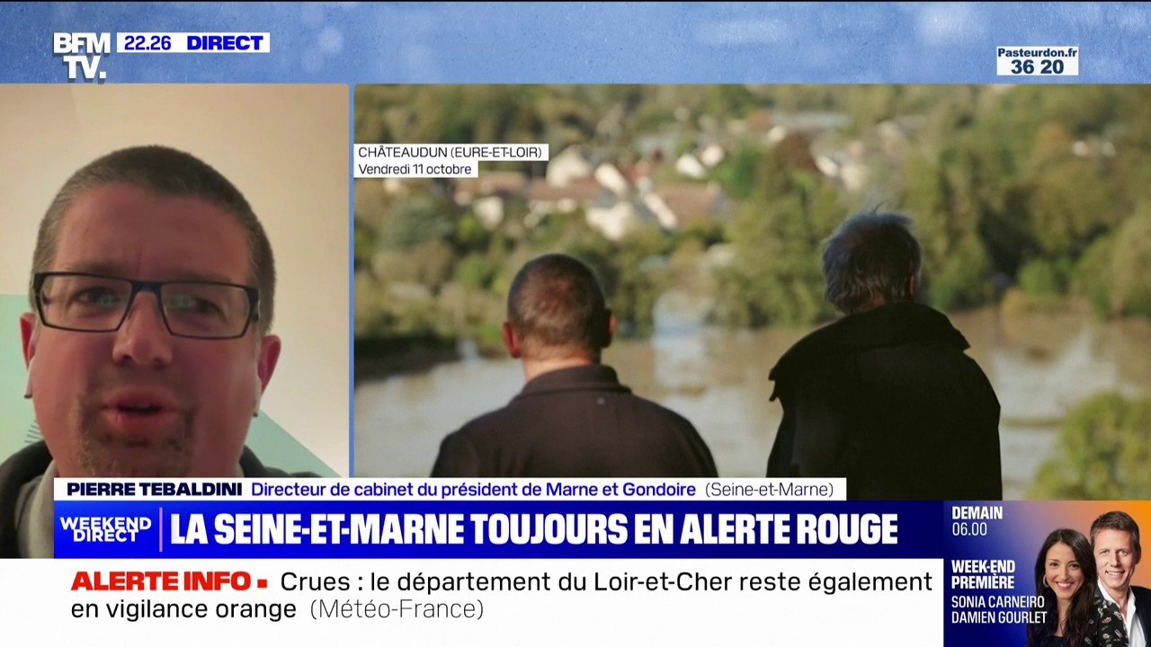 "La situation est contrôlée": Pierre Tebaldini (communauté d'Agglomération de Marne et Gondoire) sur la décrue en cours en Seine-et-Marne