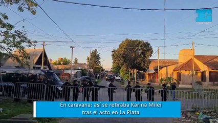 Así se retiraba Karina Milei tras el acto en La Plata