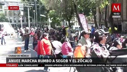 Más de 3 mil integrantes de ANUEE marchan rumbo a Segob y el Zócalo en CdMx