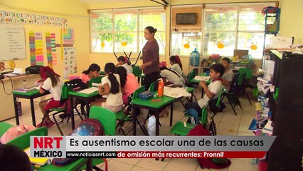Es ausentismo escolar una de las causas de omisión más recurrentes: Pronnif